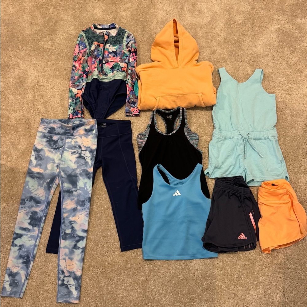 Athleta Kids Activewear Set - Multicolor, Orange, Blue
